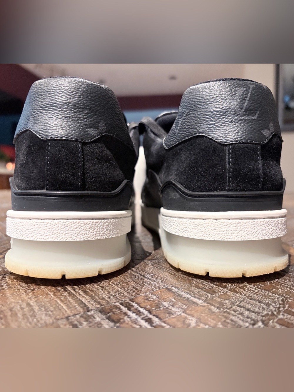 Louis Vuitton LV Trainer Low "Black Monogram Shoes Men’s US Size 10.5 - Picture 3 of 8